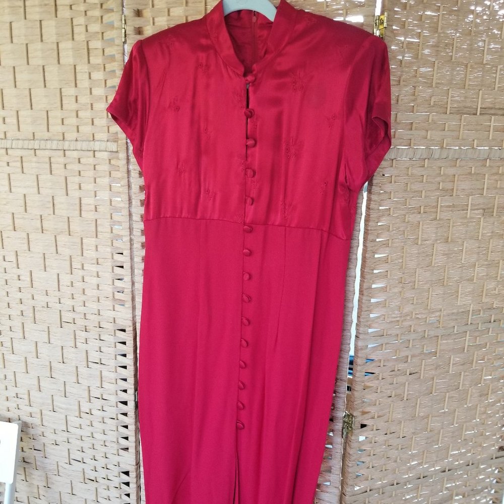 Dawn Joy Asian-style red dress